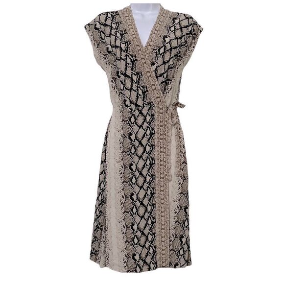 Joie Snake Print Wrap Dress in Ombre Snake Print Size XXS - Picture 2 of 10